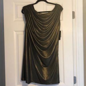NWT metallic “Aqua” brand mini dress or shirt
